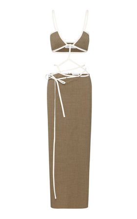 Outline Cross Wool-Crepe Dress By Christopher Esber | Moda Operandi