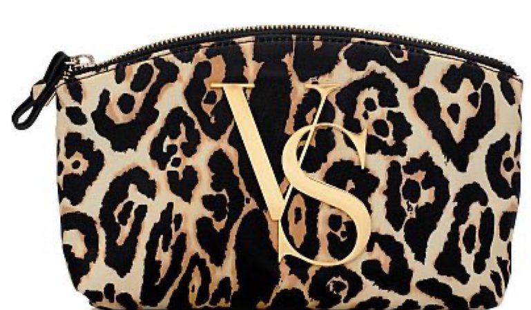 victoria’s secret leopard makeup bag pouch