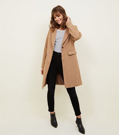 Camel Single Breasted Formal Coat | New Look
