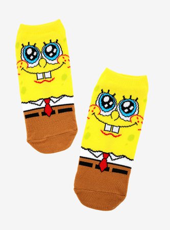 *clipped by @luci-her* SpongeBob SquarePants Face No-Show Socks