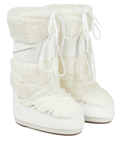 faux fur moon boots
