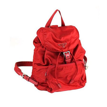 Authentic Prada Red Vela Backpack | Etsy