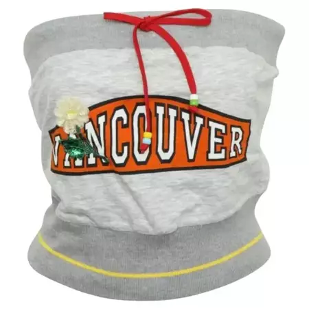 D&G Dolce and Gabbana Tube Top With “Vancouver” Logo For Sale at 1stDibs