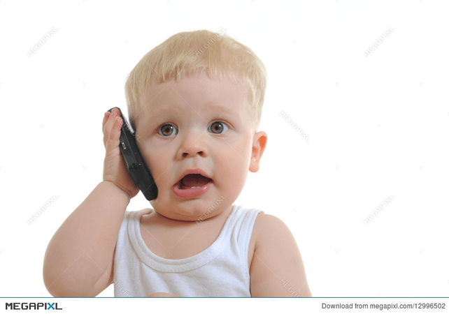 baby talking cell phone