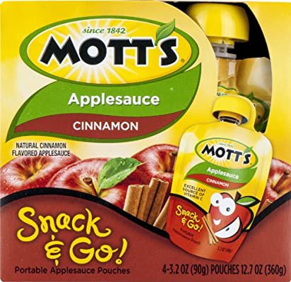 Mott's Snack & Go Cinnamon Applesauce, 3.2 oz pouches (Pack of 4): Amazon.com: Grocery & Gourmet Food