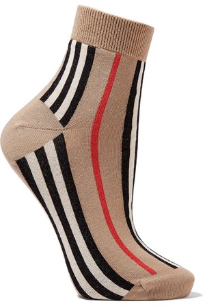 Burberry | Striped cotton-blend socks | NET-A-PORTER.COM