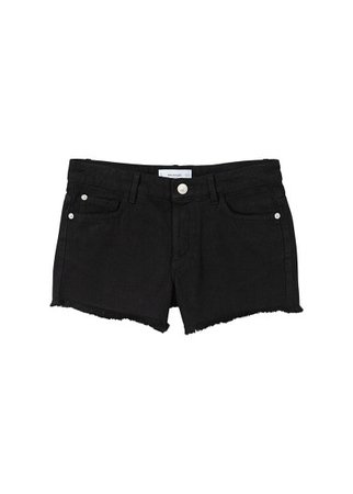 MANGO Frayed denim shorts