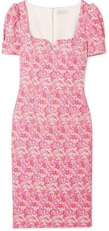 Estelle Floral Brocade Dress - Pink