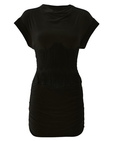 LaQuan Smith Rolled Sleeve Mini Dress | INTERMIX®