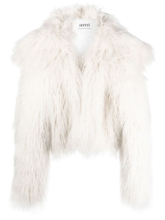 AMI Paris faux-fur cropped jacket