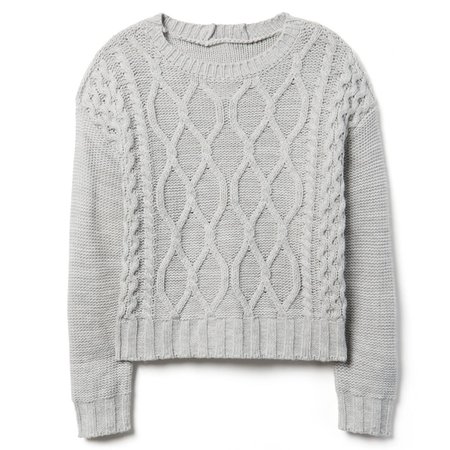 Gray Cable Knit Sweater Crazy8