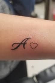 letter a heart tattoo - Google Search