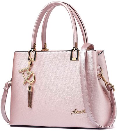 Amazon.com: Womens Purses and Handbags Shoulder Bags Ladies Designer Top Handle Satchel Tote Bag (Light Pink): Shoes