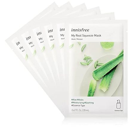Amazon.com: innisfree My Real Squeeze Mask Face Sheet Masks, Variety, 12-Pack, 12 ct. : Everything Else