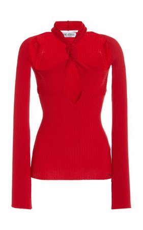 Knotted Ribbed-Knit Top By The Attico | Moda Operandi
