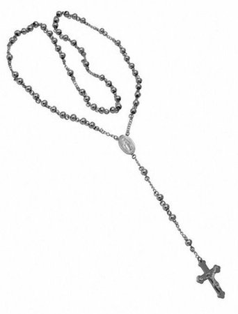 silver rosary necklace