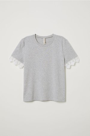 Modal-blend Top - Gray melange - Ladies | H&M US