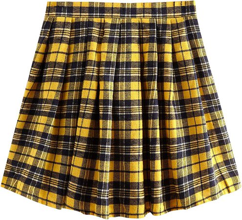 Amazon.com: WDIRARA Women's Casual Plaid High Waist Pleated A-Line Uniform Mini Skirt : Clothing, Shoes & Jewelry