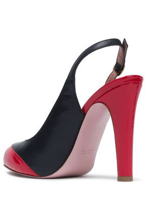 Two-tone leather slingback pumps | RED(V) | Sale up to 70% off | THE OUTNET
