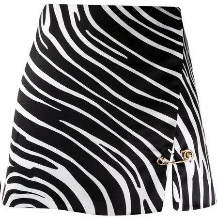 Versace zebra pattern mini skirt