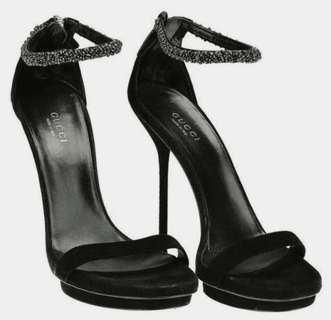 heels pumps sandals shoes black Gucci