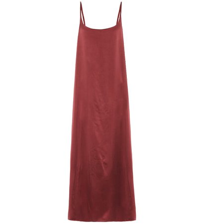 Asceno Silk Slip Midi Dress