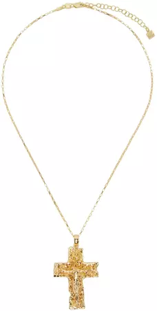 Veneda Carter : Gold Cross Pendant VC009 Necklace | SSENSE