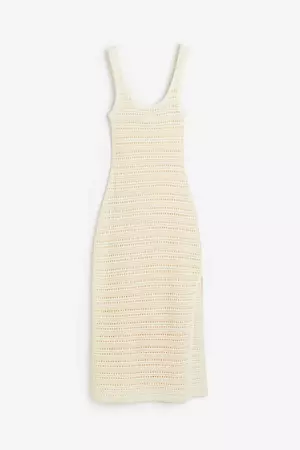 Crochet-look Dress - Cream - Ladies | H&M US