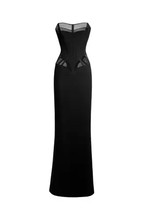 Strapless Evening Gown - Black - Ladies | H&M US