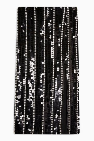 Black Sequin Diamante Skirt | Topshop black