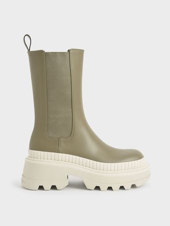 Olive Rhys Chelsea Calf Boots - CHARLES & KEITH US