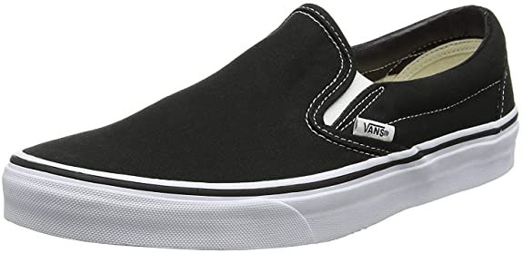 Amazon.com | Vans Men's Slip-On(tm) Core Classics, Black (Canvas), 5.5 us | Fashion Sneakers