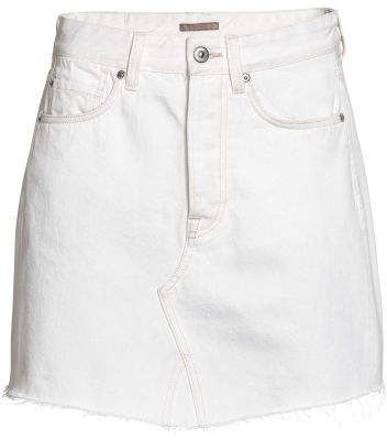 H&M Denim Skirt - White
