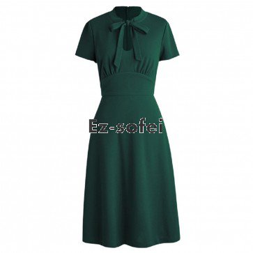 Keyhole Bow Tie Front 1930s - 1940s Vintage Cocktail Dresses For Womens - 30s, 40s,50s Dresses