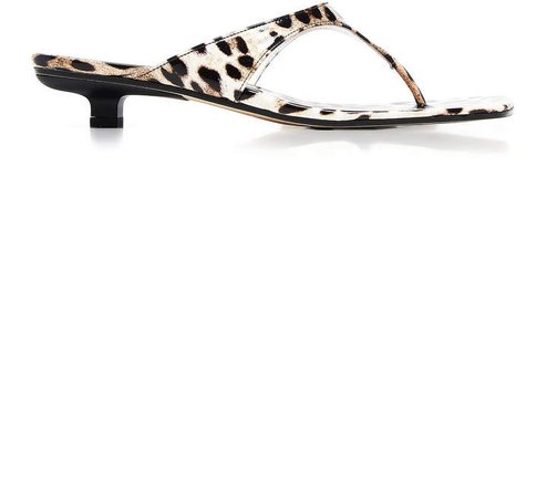 by FAR Jack Leopard Leather Sandals Size: 35