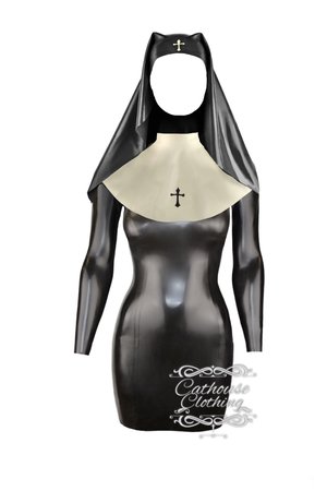 Latex nun outfit – Cathouse Clothing