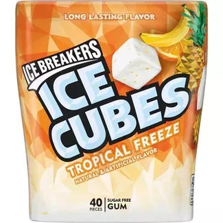 Ice Breakers Ice Cubes Tropical Freeze Sugar Free Gum - 3.24oz : Target