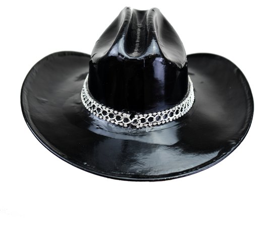 *clipped by @luci-her* Black Bling Latex Cowboy Hat – Venus Prototype Latex