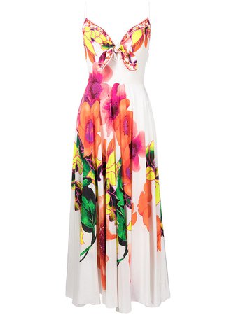 Camilla floral-print Pleated Dress
