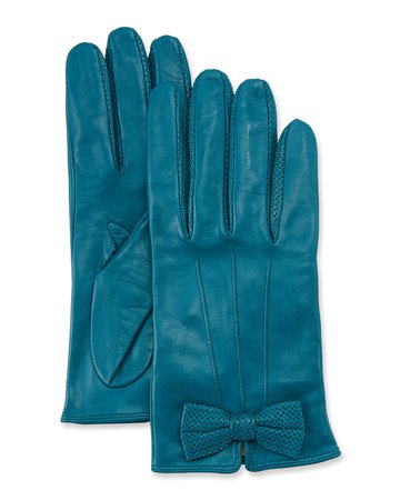 Portolano Napa Leather Gloves w/ Perforated Bow