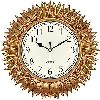 Amazon.com: Vintage Wall Clock 12-Inch, Wood Grain Sunflower Round Clock, Silent Non-Ticking Decorative Clocks Quartz Battery Operated, Retro Wood Grain : Home & Kitchen