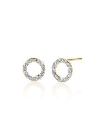 Monica Vinader Riva Diamond Circle Stud earrings - FARFETCH