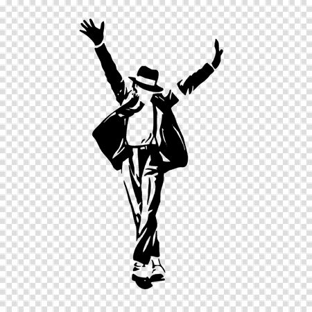 Michael Jackson Moonwalk clipart - Silhouette, Illustration, Sticker, transparent clip art