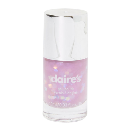 Claire's Glitter Nail Polish - Pink Pastel