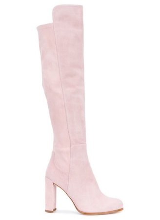 pink boots shoes heels pastel