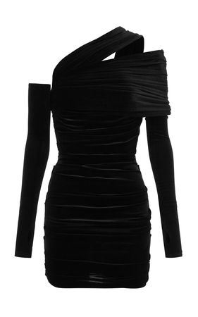 Laken Asymmetric Velvet Mini Dress By Alex Perry | Moda Operandi