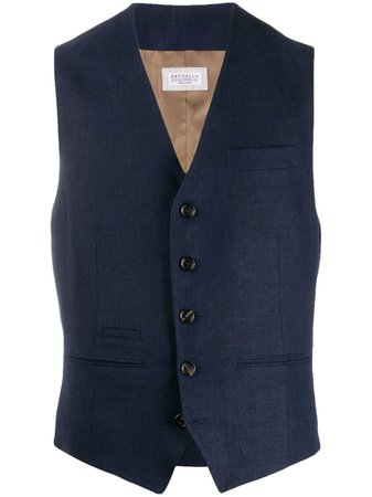 Brunello Cucinelli Slim-Fit V-Neck Waistcoat Ss20 | Farfetch.Com