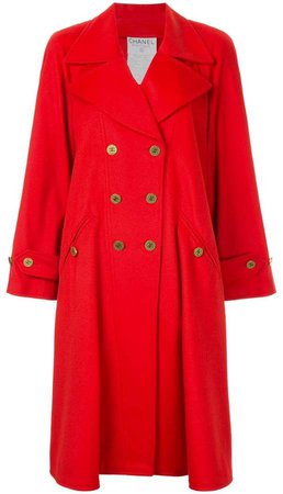 Pre-Owned cashmere double-breasted flared coat