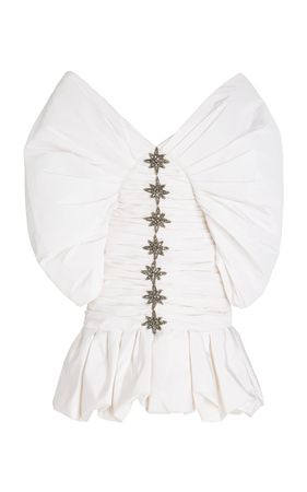 Ruched Silk Faille Off-The-Shoulder Mini Dress By Aliétte | Moda Operandi