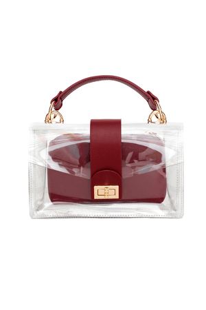 JLUXLABEL WINTER BERRY CLEAR CITY BAG